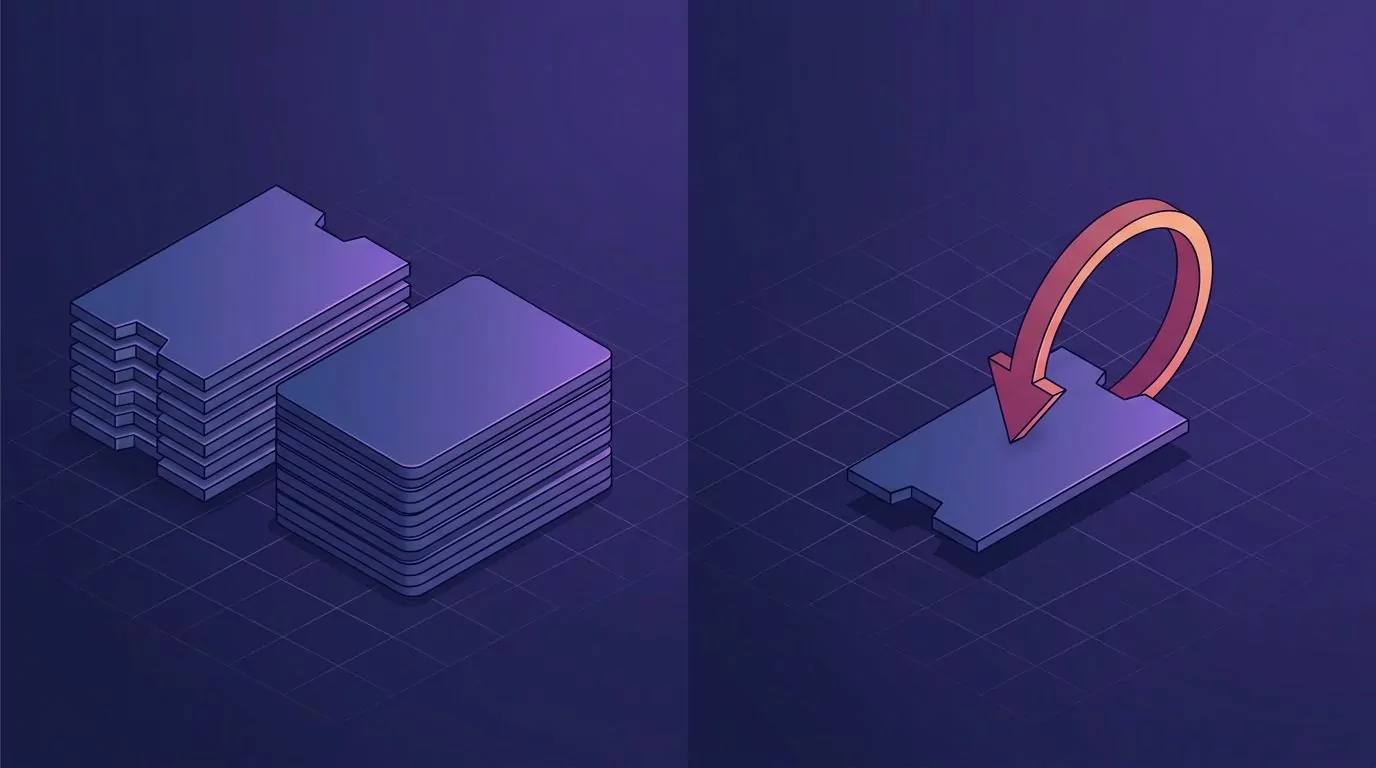 Zeigarnik effect replication: equal stacks of finished and unfinished tasks beside a strong arrow back to an unfinished one